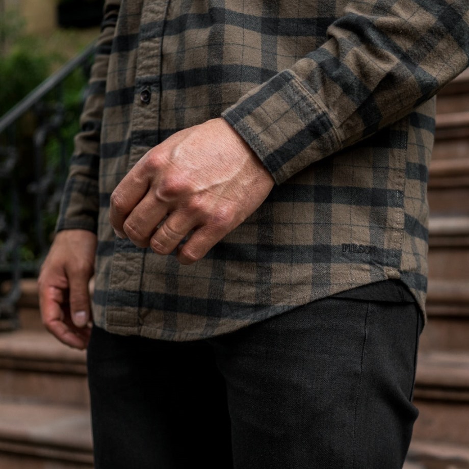 Guía De Alaska Camisa Nutria Verde-negro Plaid Lunes