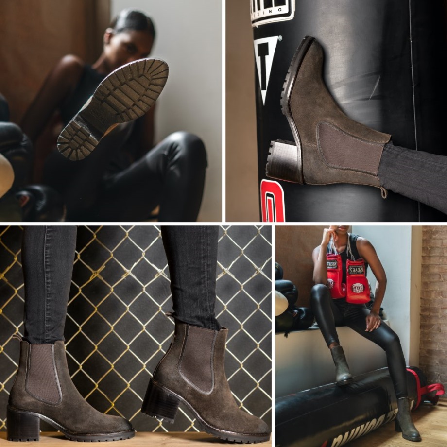 Nocaut Del Martes De Gamuza Verde Oliva Oscuro