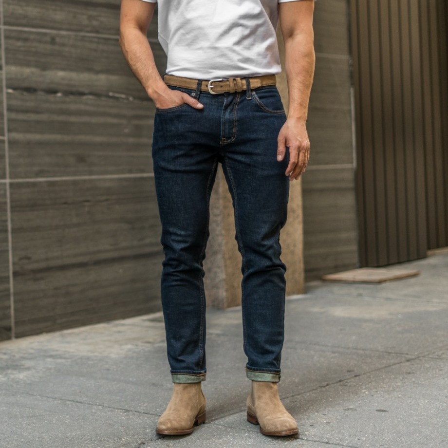 Cinturón De Cuero Refinado Para Hombre Arenisca Lunes