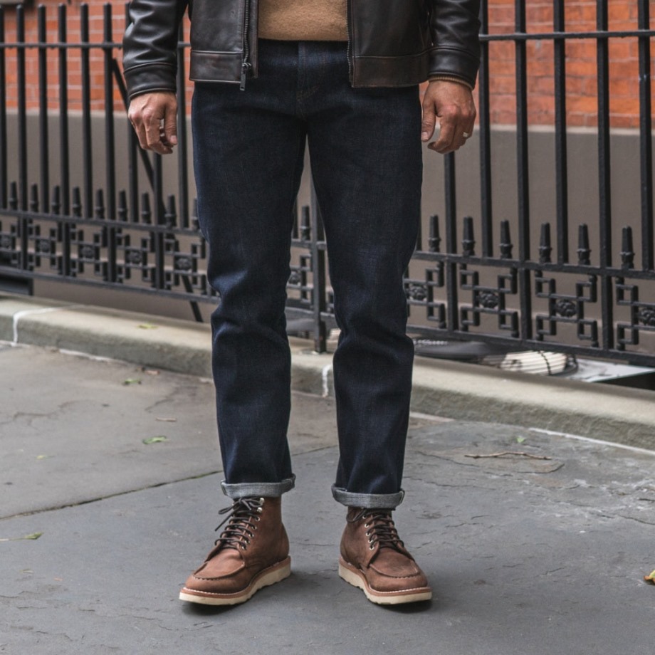 Monday Vaqueros Tapered De Orillo Pesado índigo