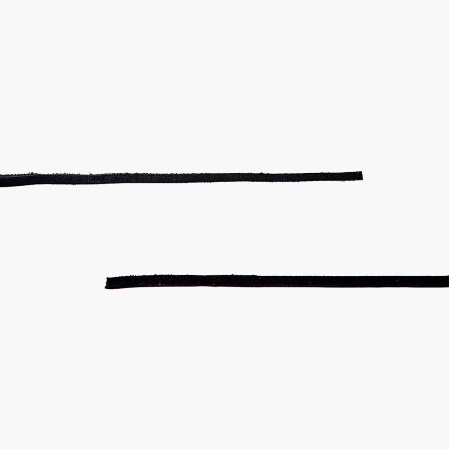 Monday Cuero Cordones Negro