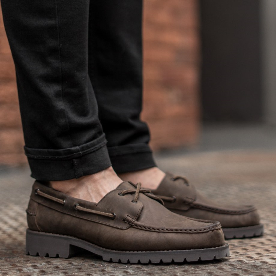 Mocasín Cosido A Mano Saturday Tabaco