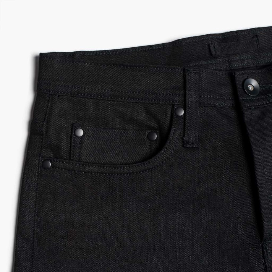 Vaqueros Tapered Con Orillo Elástico En Negro Sunday