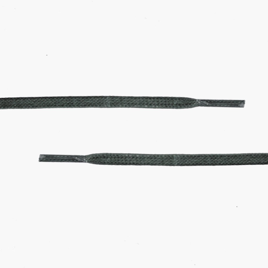 Thursday Cordones Planos De Algodón Encerado Verde