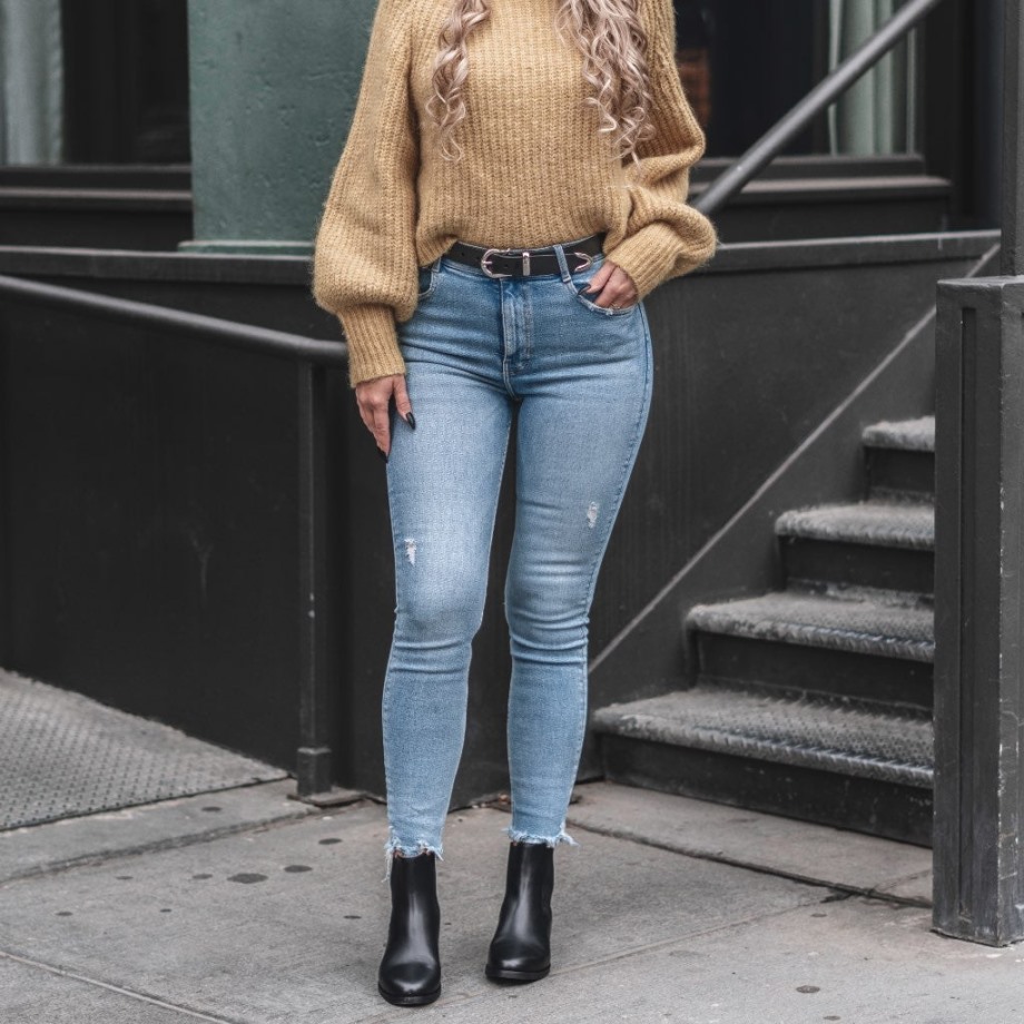 Miercoles Cinturon Western De Piel Para Mujer Negro