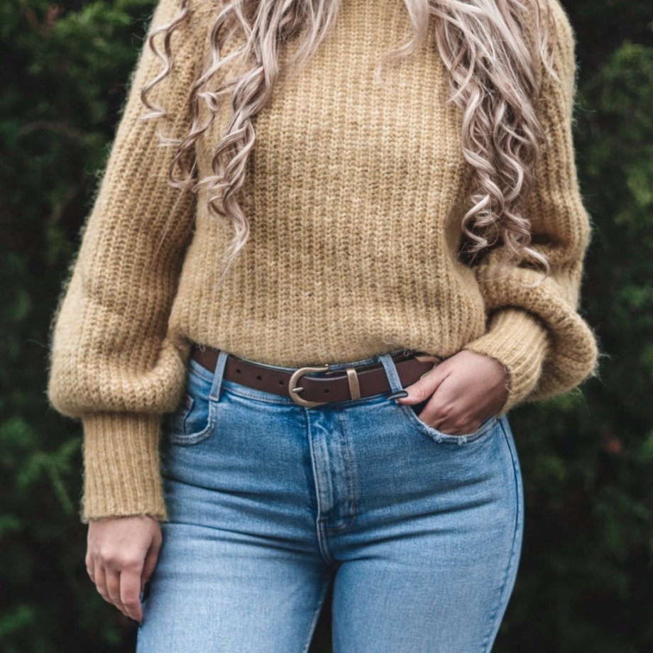 Cinturón Western De Mujer En Piel Marrón Jueves