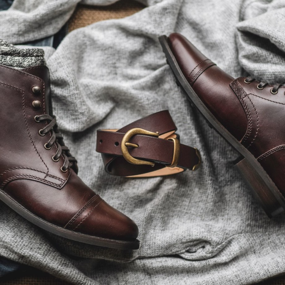 Cinturón Western De Mujer En Piel Marrón Jueves