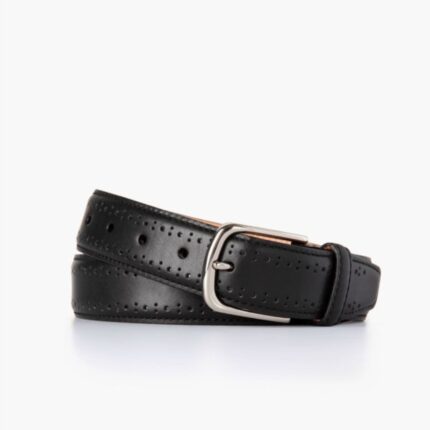 Cinturón Brogue De Hombre Wednesday Negro