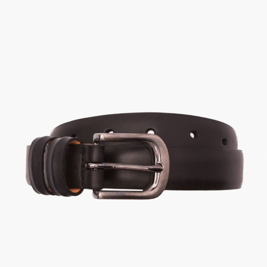 cinturon_de_cuero_refinado_de_viernes_negro_para_hombre.jpg Cinturón De Cuero Refinado De Viernes Negro Para Hombre - Imagen 1