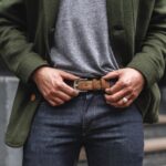 Cinturón De Cuero Refinado Saturday Para Hombre En Ante Coñac - Imagen 5