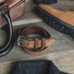 Cinturón De Cuero Refinado Saturday Para Hombre En Ante Coñac - Imagen 8