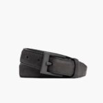 Saturday Cinturon De Cuero Clasico Hombre Negro Mate - Imagen 2